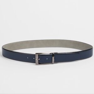 Ted Baker Navy Blue Leather Belt (Made in Italy)